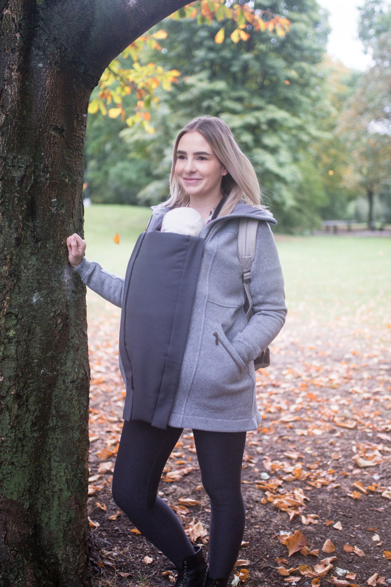 Kumja vinter-jakkeindsats - bærejakke og graviditetsjakke - sort