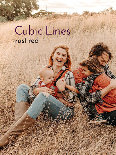 Fidella Fly Tai Bæresele - Cubic Lines Rustred#