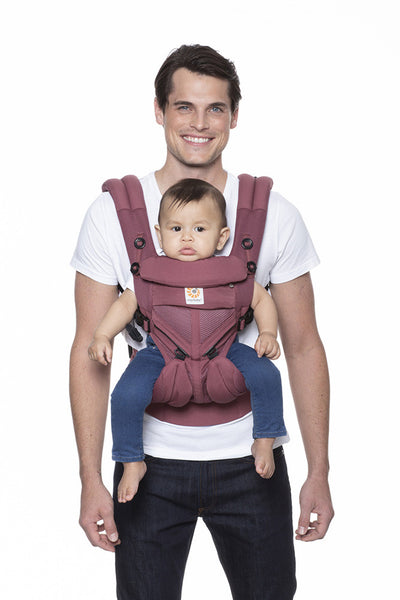 Ergobaby Omni 360 Cool Air Mesh bæresele i bordeaux (Plum)#