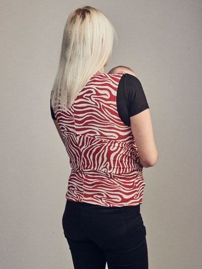 Najell WRAP Strækvikle-Bære T-Shirt - Zebra Dark Red#