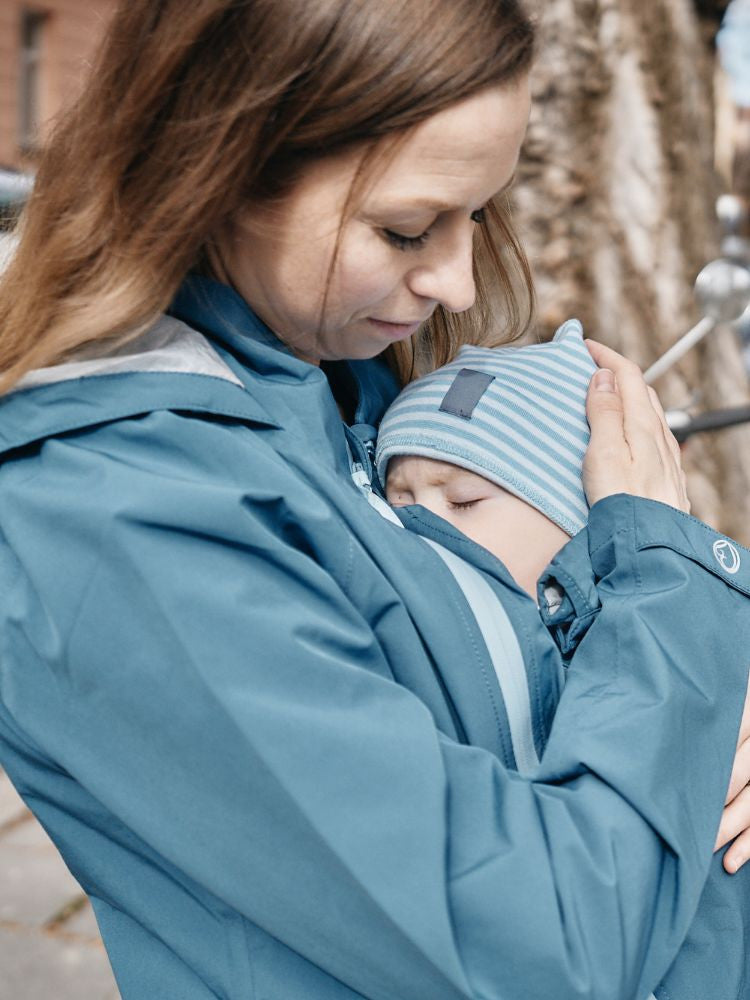 Mamalila Bæreregnjakke Shelter - Vintage Blue