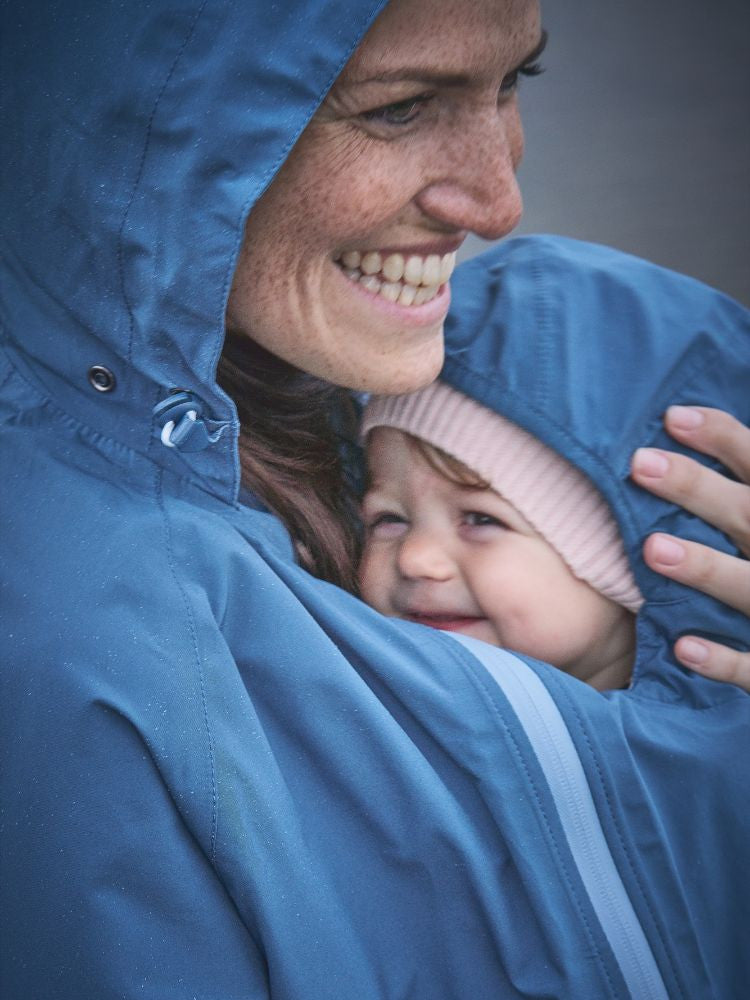 Mamalila Bæreregnjakke Shelter - Vintage Blue