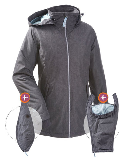 Mamalila Sporty vinterbærejakke - Ice Grey#