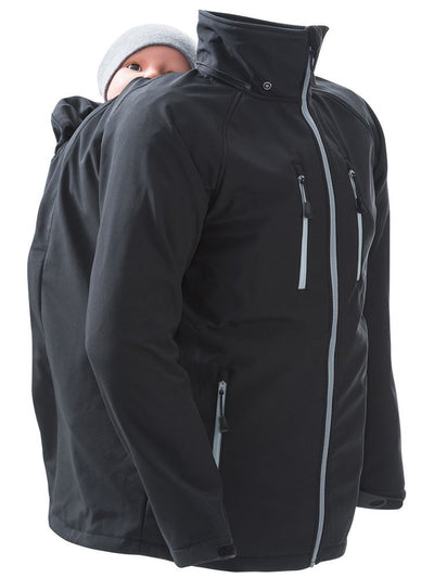 Mamalila Softshell Bærejakke til mænd - Sort#