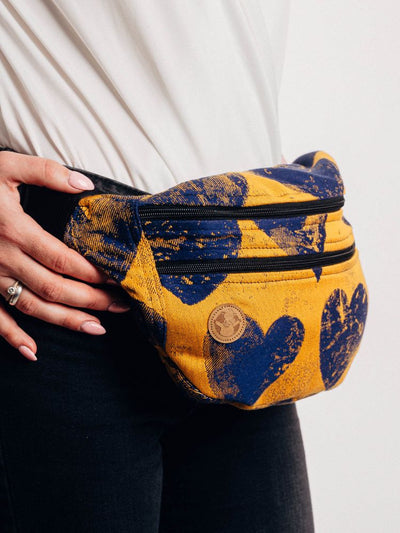 LennyLamb taske - Lovka Mustard & Navy Blue hipsack#