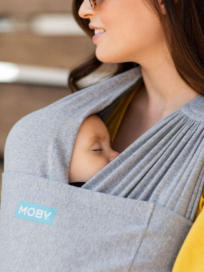 Moby Fit strækvikle-bæresele - Heathered Grey#