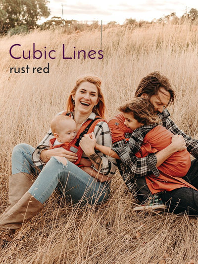 Fidella Fly Tai Bæresele - Cubic Lines Rustred#