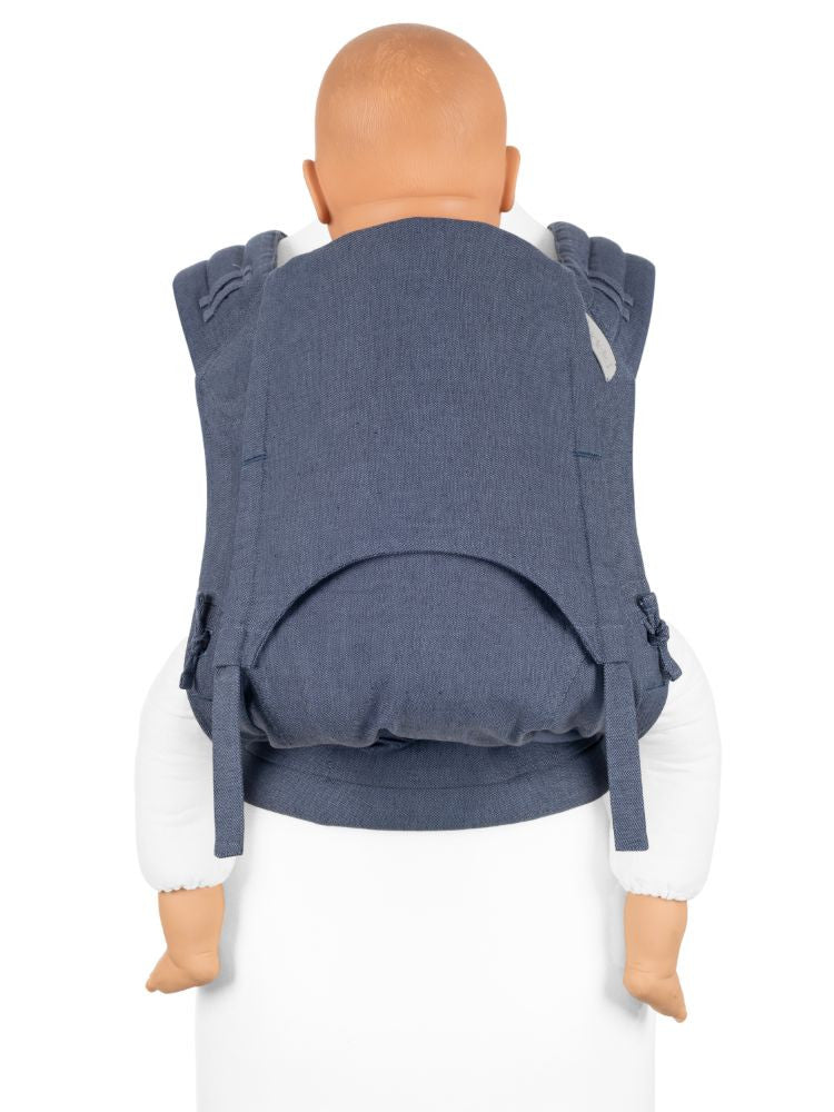 Fidella FlyClick Halfbuckle Bæresele - Chevron Denim Blue