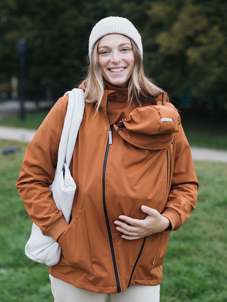 Love & Carry Softshell Bærejakke - Paprika/terracotta