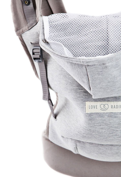 Love Radius HoodieCarrier Bæresele - Athletic Grey (inklusiv babyindsats)#