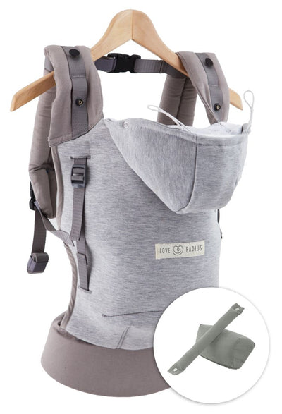 Love Radius HoodieCarrier Bæresele - Athletic Grey (inklusiv babyindsats)#