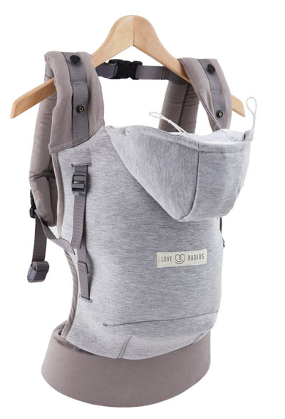 Love Radius HoodieCarrier Bæresele - Athletic Grey (inklusiv babyindsats)#