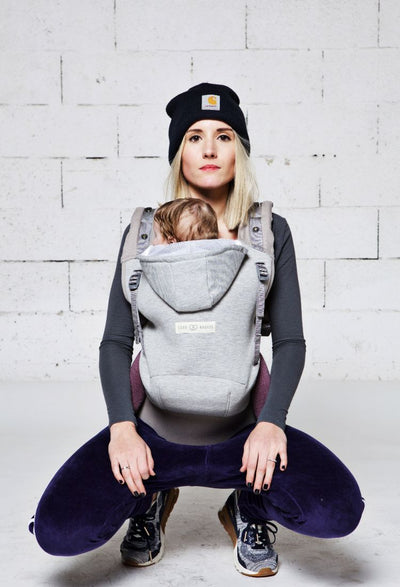 Love Radius HoodieCarrier Bæresele - Athletic Grey (inklusiv babyindsats)#