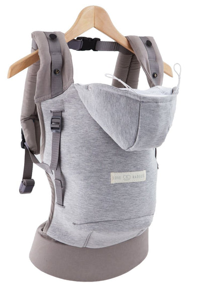 Love Radius HoodieCarrier Bæresele - Athletic Grey (inklusiv babyindsats)#