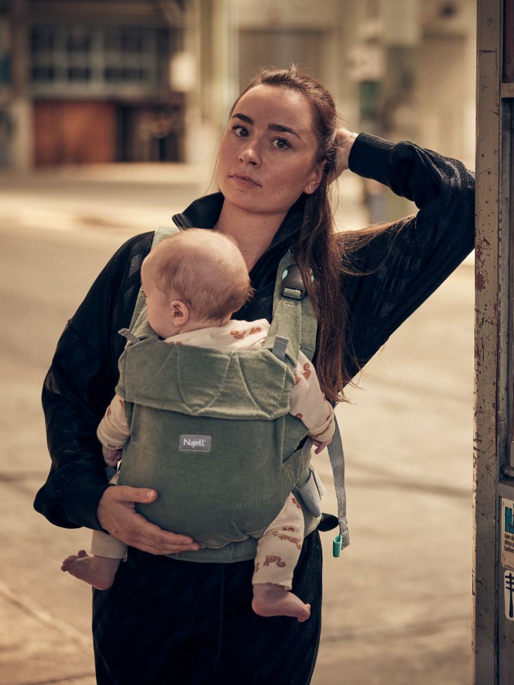 Najell Easy Fløjl bæresele - Mint Green